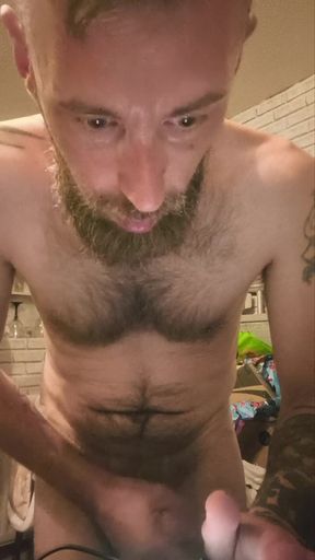 Wanking My Big Hard Dick and Smoking a Cigarette