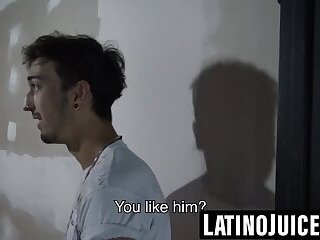 Kneeling obediently to taste every inch of Marc's cock