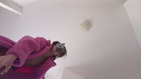 HUMILIATION POV: Trans girl sits on your face and wants you to worship her dirty high heels and feet