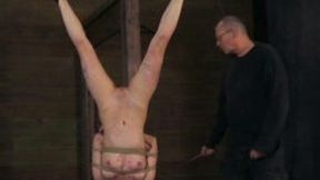 Unbelievably horny chick is worth hanging upside down
