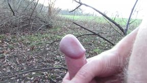 Open field nude cum fountain - loop version