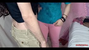 Canada Residing Long Black Hair Stepbrother Dance with Desi Stepsister Sara Very Hot Dance Mujra