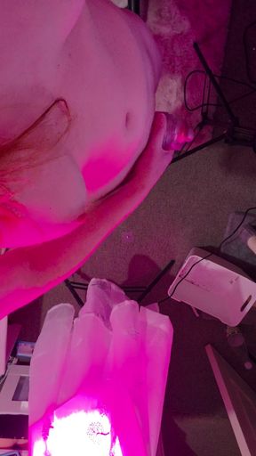 Small Dick Redhead Shemale Jacking off and Cumming a Huge Load