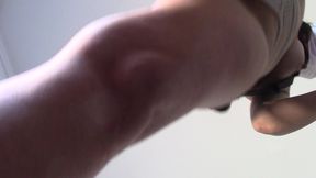 Sexy wife doing housework naked. Brunette, hairy pussy, big ass, big tits. Sexy mom massages herself with a vibrator.
