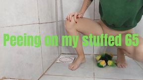 Peeing on my stuffed 65