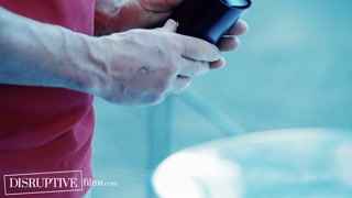 Helpful Stepdad Assists Injured Stepson in Showering &amp; Getting Off - DisruptiveFilms