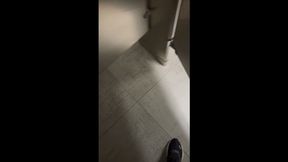 Cant hold it ! At work toilet humiliation