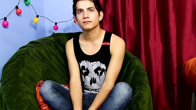 Skinny twink is having fun in front of the cam