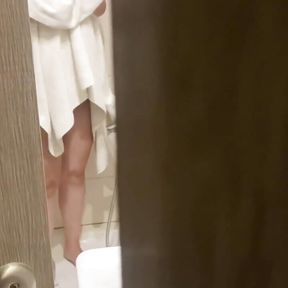 My Stepbrother Fucked Me in Hotel Bathroom