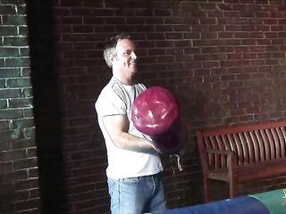 2 breasty brunette hair milfs are joined by their blond mother i'd like to fuck ally. They are having tons of joy in a plastic swimming pool. But then they jump on 2 large dicked lads and have an intensive hard indecent fuckfest.