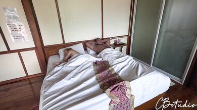 Stepmommy rides stepdaddys big tool in tight hotel sheets
