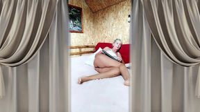 Hot Housewife Lukerya. Big Ass on a Big Bed.