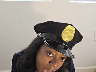 Miss Police makes her Twat Cream