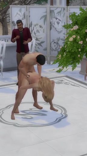 Emotional moment from &quot;The Blissful Simmers_Wedding after party turned sex party&quot;