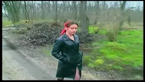 Redheaded teen caught pissing in public