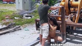 Tantalizing mature slut Holly Hendrix goes crazy outdoor