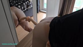 First Time Trying Anal - Horny Priest Sucked A Dildo And Then Fucked His Hairy Ass With It