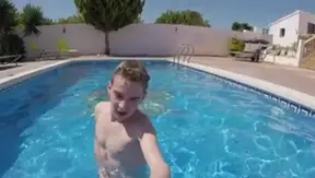 TXXXMStudios.com: Shaved american young twink Taylor Blaze jerking uncut dick