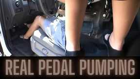 Pretty Legs in Flats Trying to Start Busted Rental Truck