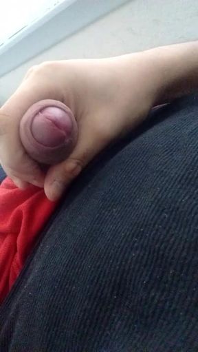 Hard cock with cummmm . Red boxers