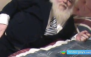 Fat old man wanking