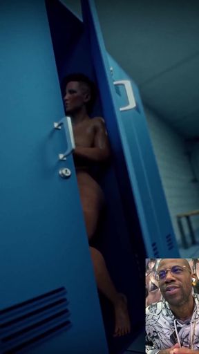 Panam Getting Ass Fucked by Transgender V in a Public Locker Room
