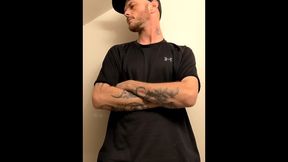 Mind-blowing man milking BWC in the mirror