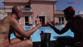 dp in the pool for my husband and cuckold