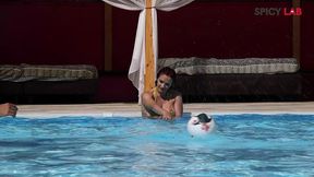 dp in the pool for my husband and cuckold