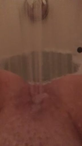 First huge squirt from showerhead
