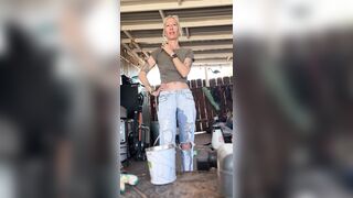 Piss Slut pissing in her pants!!