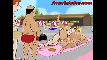 Desenho na Praia fazendo um Sexo Gay