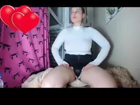 Girl Masturbating in Evening with Pad