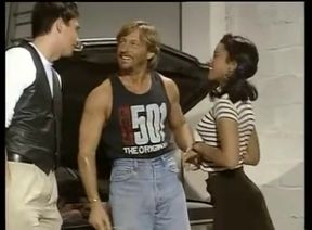 Men work and fuck in a garage