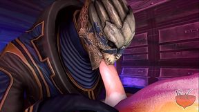 Garrus gives Fox a nice blowjob