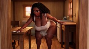 Sensual Natural Intimate Daily Routine of a Gorgeous Curvy Black Peasant Woman Peaceful Rural Countryside Life