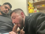 my friend came late at night to give me cock