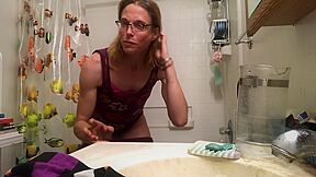 Stripy Long Socks Pee And Glass Ass Plug