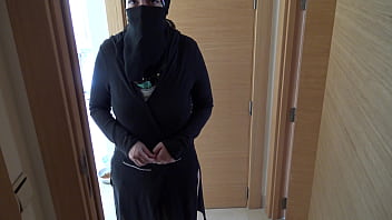 A British Muslim cleaning maid is disturbed when her boss fucks her on the first day