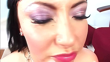 Bianca Dagger Deep Throats Then Rides Reverse Cowgirl