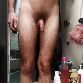 Having fun in shower precum drip