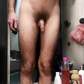 Having fun in shower precum drip