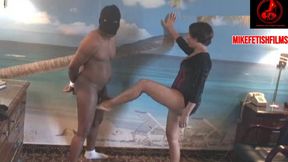 HARSH TESTICLE KICKING