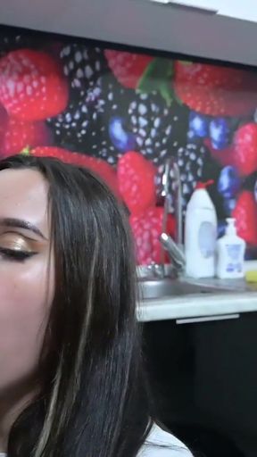 Babysitter was trying to wash dishes, but ended up swallowing a big cumshot instead!Petite teen Fiona Brandy gets&hellip;   Clip 1