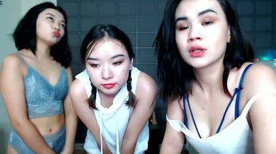 Naughty Vietnamese camgirl teases upskirt flashes and deep dildo pumping during a filthy live webcam show from her private room