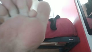 Giantess shrunk you and play with her socks and feet with you
