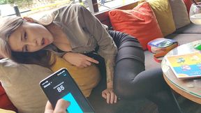 Step-sis gets off on my expertly wielded remote, unleashing an explosive Bar booty blast!