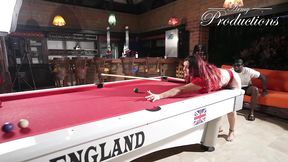 redhead hotwife fucks huge black stranger on the pool table (bbc)