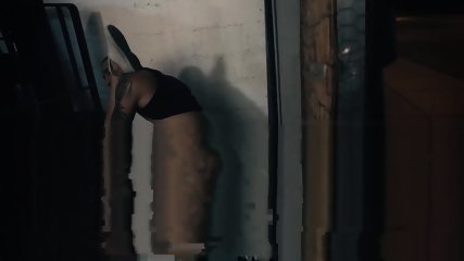 Teen fucking her tight Left behind at a building soiree in a bad neighborhood