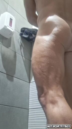 Shower Jerk Off Big Cock Exhibitionist – Finger Ass & Massive Cumshot